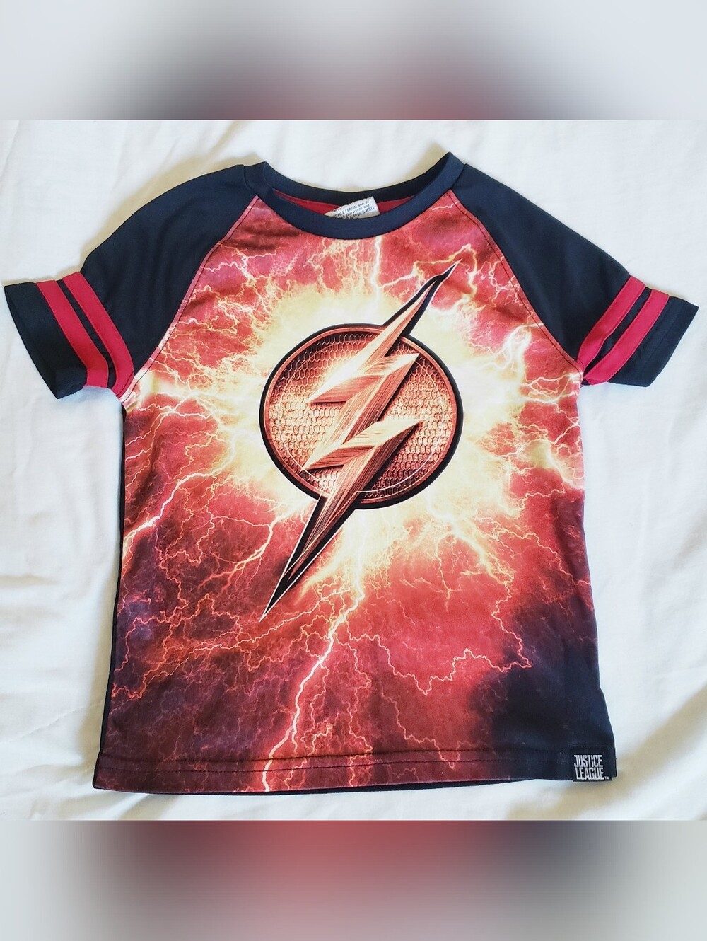 Boys XS Justice League Flash Logo T-shirt